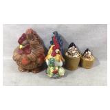 JAPAN Rooster on Basket,Kaldum & Bogle Rooster