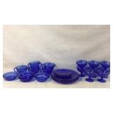 HAZEL ATLAS Moderntone Cobalt Blue Glassware