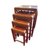 Chinese Mahogany Nest of Tables Nesting Tables