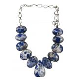 Ladies Polished Agate Statement Necklace