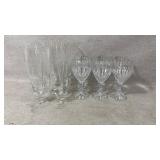 Clear Glass Stemware, 9 Pieces