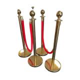 2 Set of 2 Each Stanchion Velvet Rope