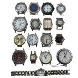 Group of assorted watch faces & more