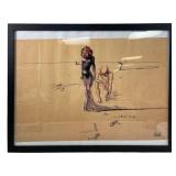 Salvador Dali "Woman with Flower Head" print