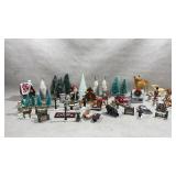 collection of Christmas village figurines