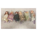 6 Miniature Dolls