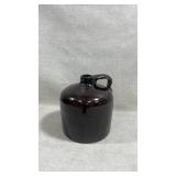 antique American brown stoneware jug