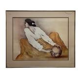 R.C. Gorman "Pottery Keeper" Fine Print On Paper