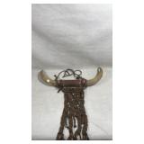 mounted set of steer or bull horns Western or
