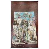 Vtg complex, surrealist-style painting