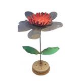 Vintage Repurposed Outdoor Metal Flower