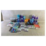 Assortment of bathroom supplies