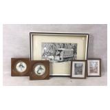 Framed Artworks Including Prints and Paintings