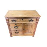 Antique Oak Washstand Cabinet