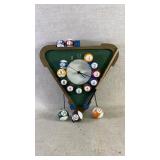 A Billiards Pool Wall Clock Triangle