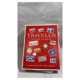Travelers stamp book full of stamp collection