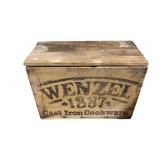 Wenzel 1887 Vintage Cast Iron Cookware Wooden