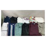 Mix of menï¿½s and ladies shirts large - XL