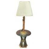 Double Lantern Bevelled Glass Table Lamp