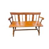 American Colonial Style Maple Wooden Bench
