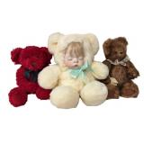Mink Fur Jointed Bear, Baby Doll, Russ Bear