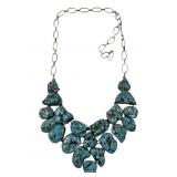 Ladies Turquoise Statement Bib Necklace