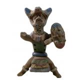 Folk Art Aztec jaguar warrior (Ocelotl) Flute