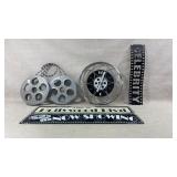 Hollywood-Themed Clock and Decor Lot