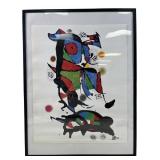 Framed John Miro Print On Paper