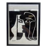 Pablo Picasso "The Kiss" Framed Print On Canvas