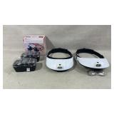 Headband Magnifying Glasses with LED and Access