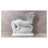 Majestic Art Deco Ceramic Horse Sculpture