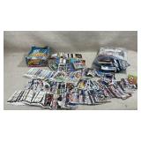 collection of baseball, basketball trading cards