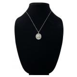 Ladies .925 Silver CZ Medallion CZ Necklace
