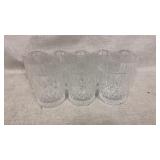 16 glass cups, 3.5x3