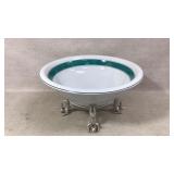 Arthur Court Rabbit Bowl Holder w Ironstone Bowl