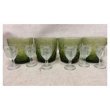 6 tiny goblets, Anchor Hocking Milano glass, 4x4