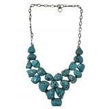 Large Ladies Turquoise Statement Necklace