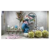 collection of various Easter-themed spring decor