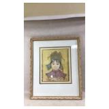 Edna hibel little empress lithograph signed and