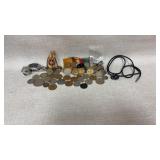 Coins, Fossil Watch, and Assorted Items