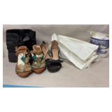 Turquoise Heels(size8), KAMIK Winter boots(sz6)