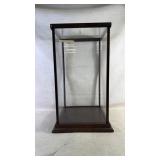 A wooden and plastic buildable display case