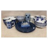 Pier 1 Blue And White Porcelain Dishware Set