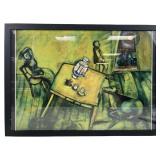 Marc Chagall "The Yellow Room" Print On Canvas