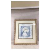 Edna hibel pencil signed wall art