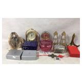 Clocks, picture frame holders and more