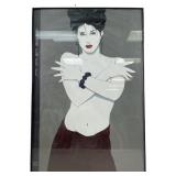 Patrick Nagel "arms crossed" Framed Poster