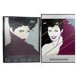 (2) Patrick Nagel Framed Art Posters