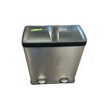 16-Gal. 2-Compartment Stainless Steel Trash Can